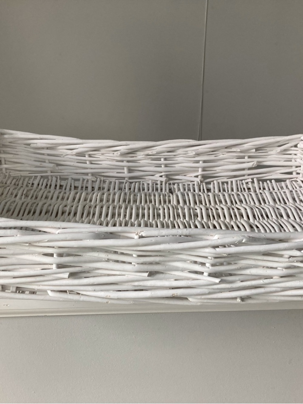 White Wicker Serving Tray